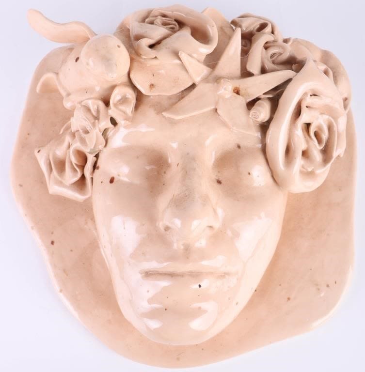 Lot 171288: HAND-MADE GLAZED PORCELAIN WALL PORTRAIT
