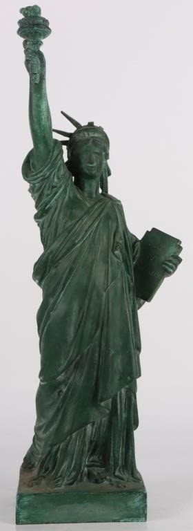 Lot 172170: ANTIQUE CAST STATUE OF LIBERTY SCULPTURE