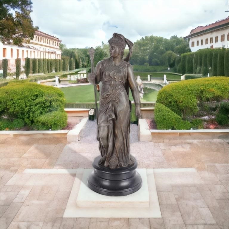 Lot 172179: STAFF MAIDEN LIBERTY BRONZE STATUE 12" TALL