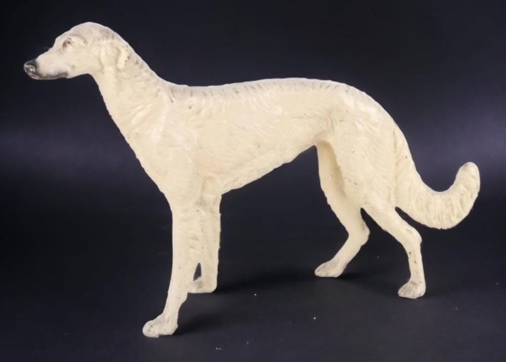 Lot 172181: ANTIQUE CAST IRON RUSSIAN WOLFHOUND BORZOI WHIPPET