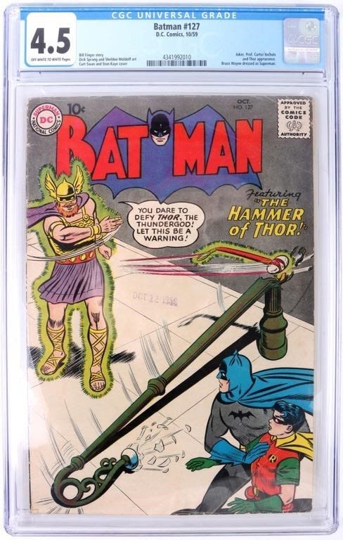 Lot 172187: BATMAN #127 (1959)CGC 4.5 THOR & JOKER APPEARANCE