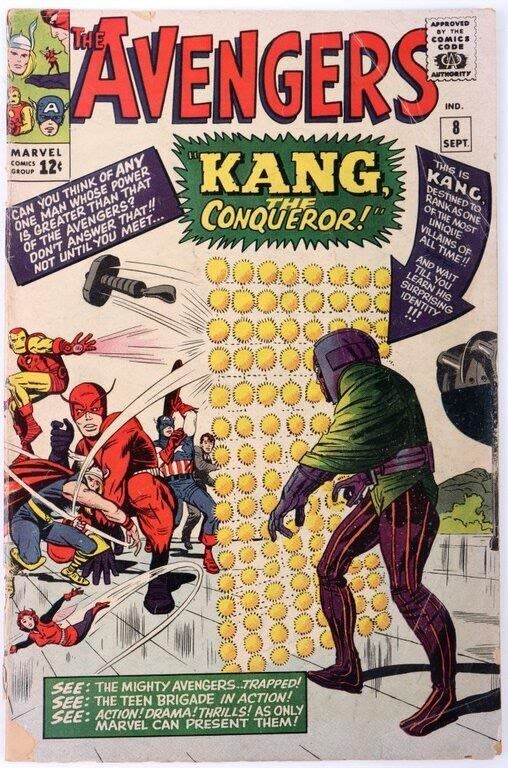 Lot 172190: AVENGERS #8 1964 KANG'S FIRST APPEARANCE