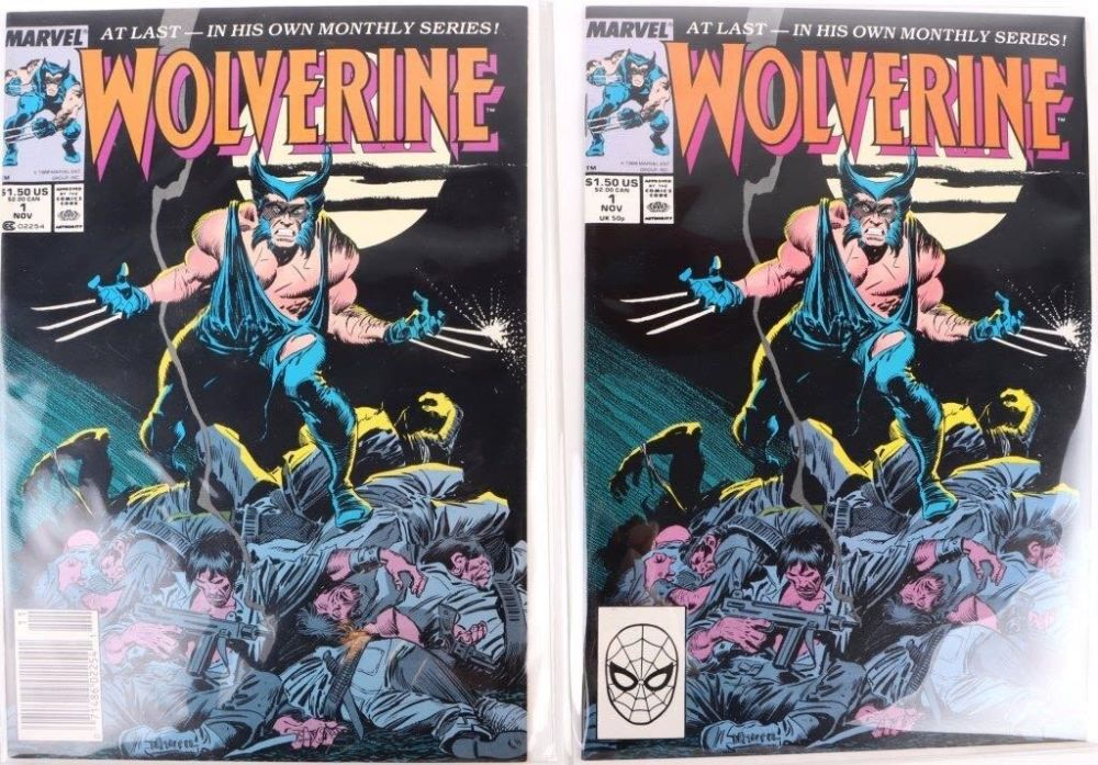 Lot 172203: WOLVERINE #1 (1988) HIGH GRADE REG & NEWSSTAND(2)