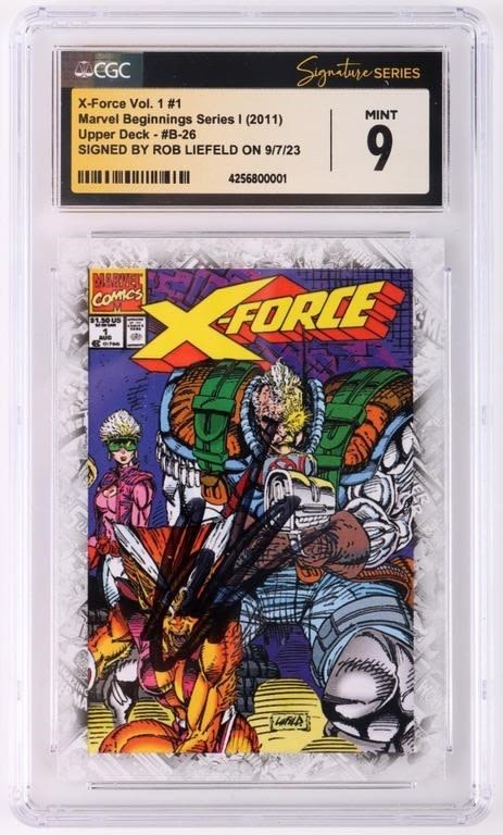 Lot 172205: MARVEL BEGINNINGS 2011 #1 ROB LIEFELD AUTOGRAPH 9