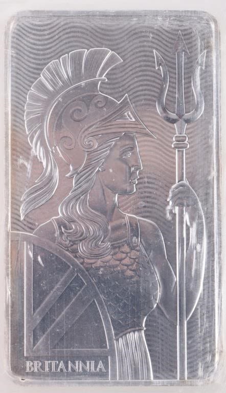 Lot 172278: 10 OZT FINE SILVER ROYAL MINT BRITTANIA  BAR