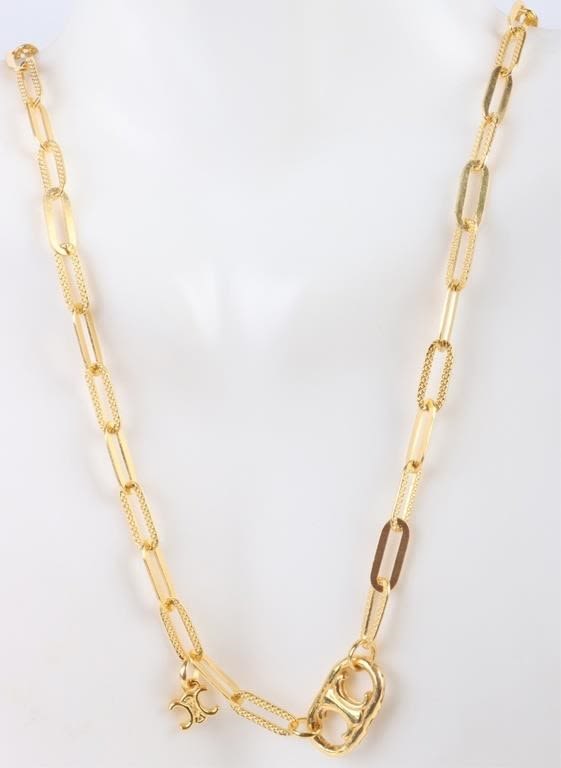 Lot 173187: 24K YELLOW GOLD LADIES ROPE CHAIN W/ PENDANT