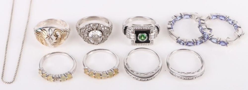 Lot 173233: STERLING SILVER LADIES JEWELRY - LOT OF 9