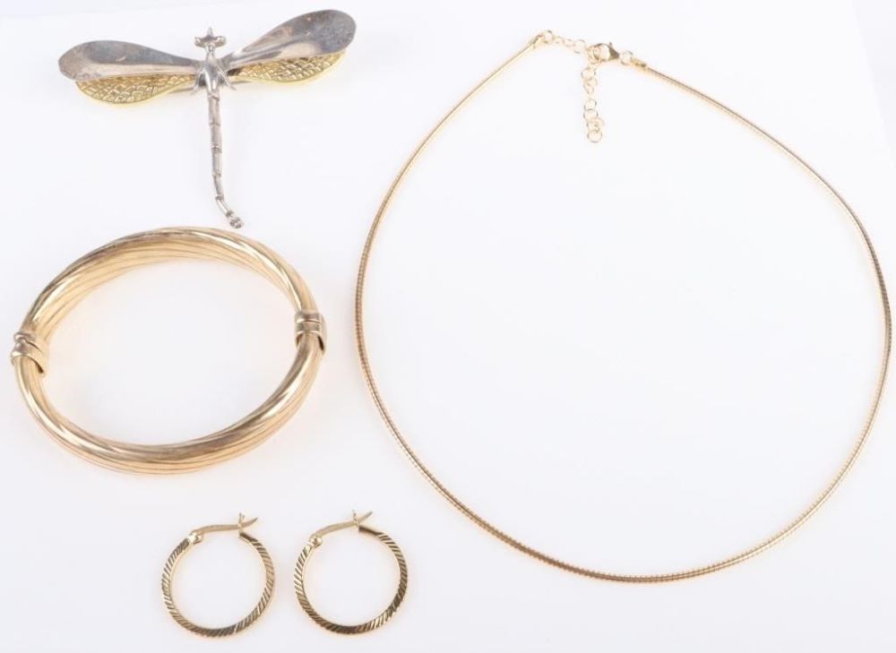 Lot 173240: GOLD-TONED STERLING SILVER LADIES JEWELRY