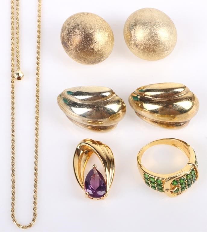Lot 173244: STERLING SILVER GOLD-TONED LADIES JEWELRY