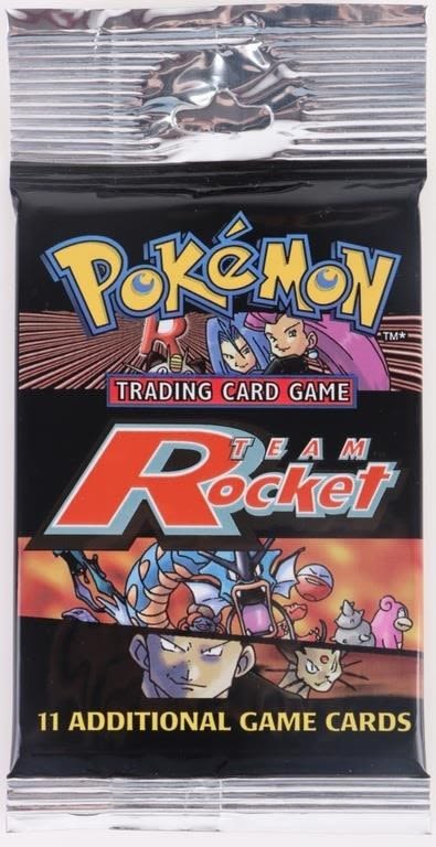 Lot 173257: 2000 WOTC POKEMON TEAM ROCKET 1ST EDITION FOIL PAC