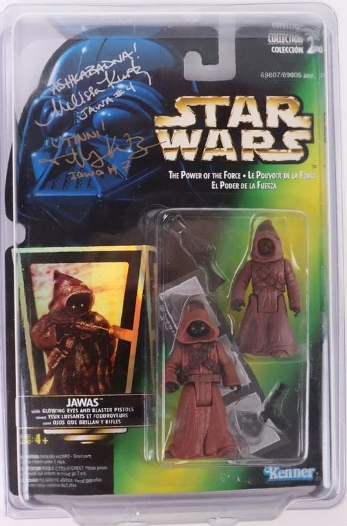 Lot 173263: SIGNED 1997 KENNER STAR WARS JAWAS GREEN SERIES #2