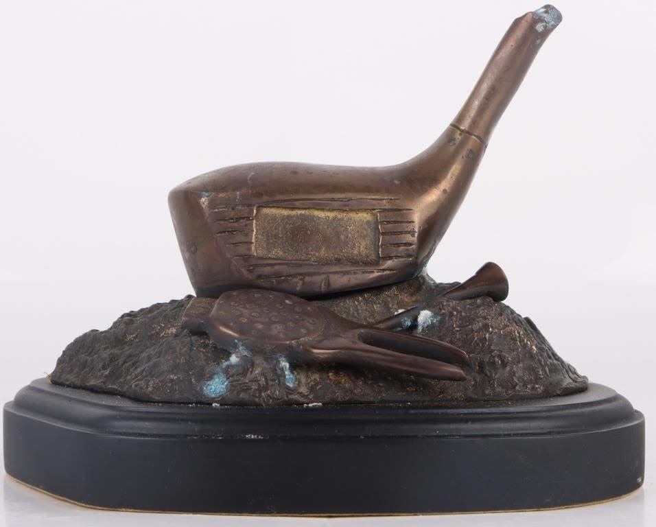 Lot 173317: CAST BRONZE GOLF CLUB SCULPTURE