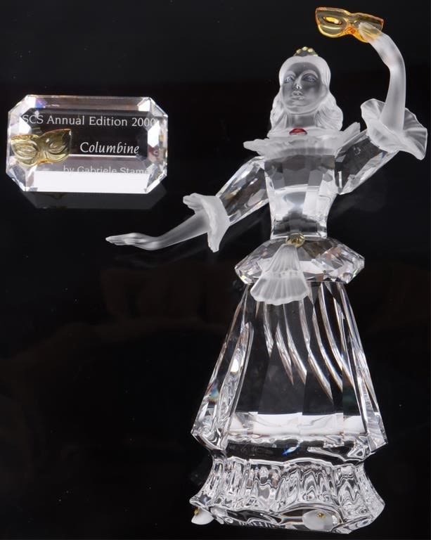 Lot 173320: 2000 SWAROVSKI SCS CRYSTAL COLUMBINE & PLAQUE