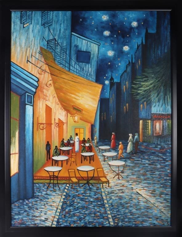 Lot 173339: VINCENT VAN GOGH OIL PAINTING STARRY NIGHT (AFTER)