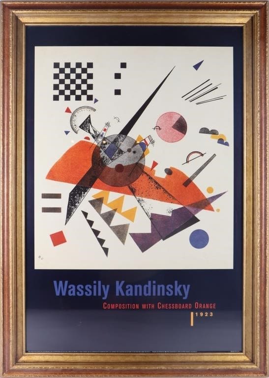 Lot 173341: W. KANDINSKY CHESSBOARD ORANGE LMTD EDITION PRINT