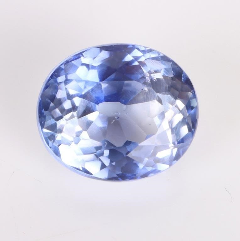 Lot 174162: 13.55CT OVAL NATURAL BLUE SAPPHIRE W/ GIE CERT