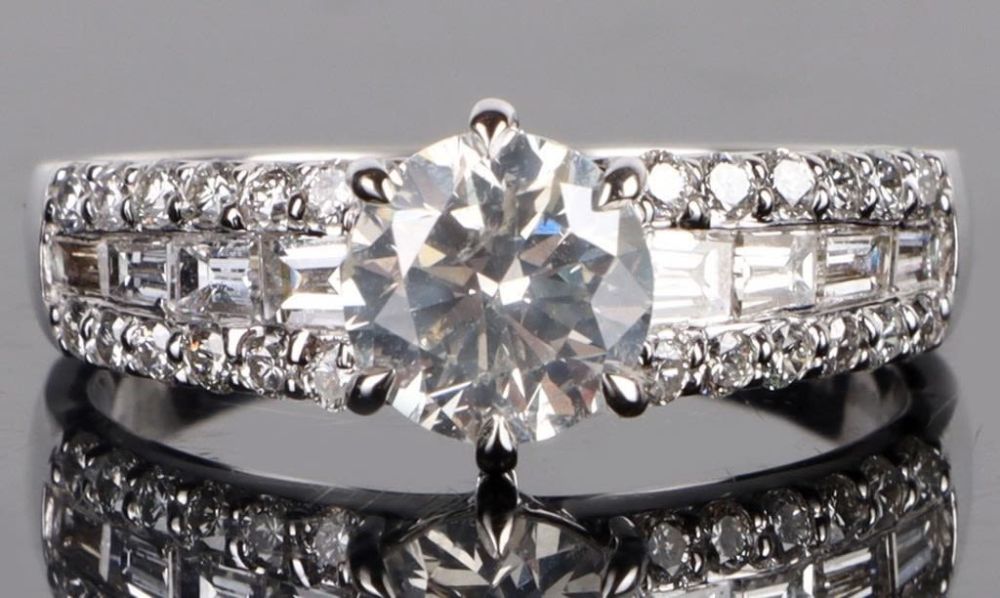 Lot 174187: 1.17CT NATURAL DIAMOND 18K GOLD LADIES RING - 2CTW