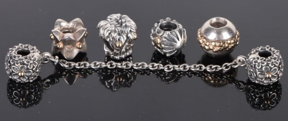 Lot 174248: STERLING & 14K GOLD RETIRED PANDORA CHARM - 5