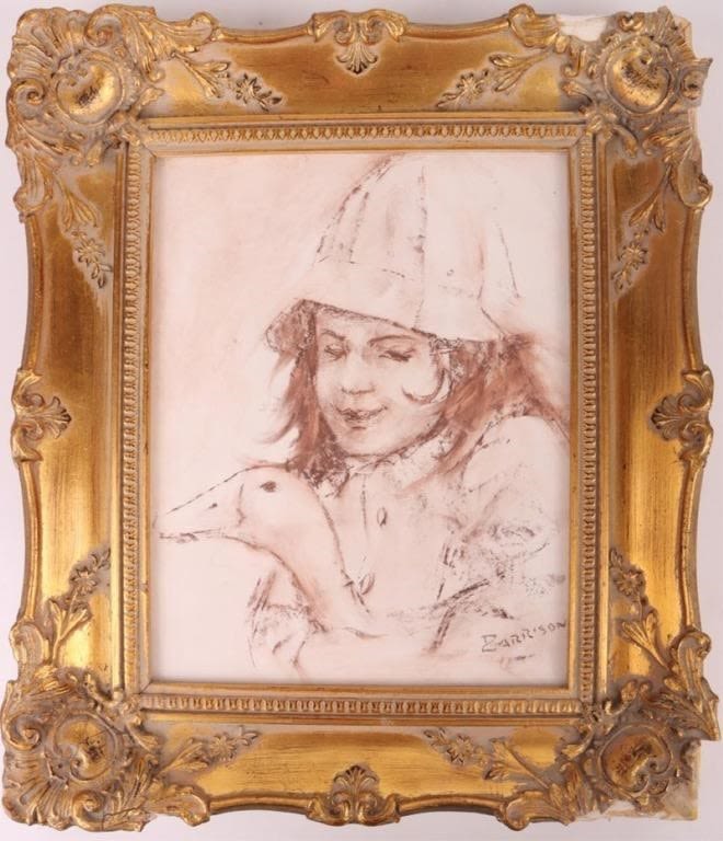 Lot 174271: DAVID GARRISON ORIGINAL CHALK PASTEL PORTRAIT