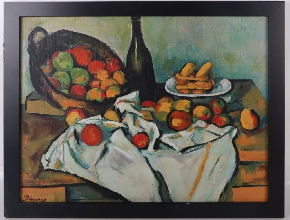 Lot 174272: PAUL CEZANNE ORIGINAL STILL LIFE PAINTING AFTER