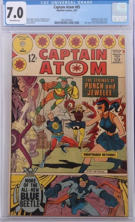Lot 174280: CAPTAIN ATOM #85 ( NIGHTSHADE APP) CGC 7.0