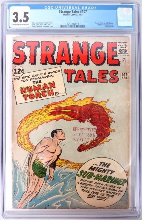 Lot 174285: STRANGE TALES #107 CGC GRADED 3.5 COMIC BOOK