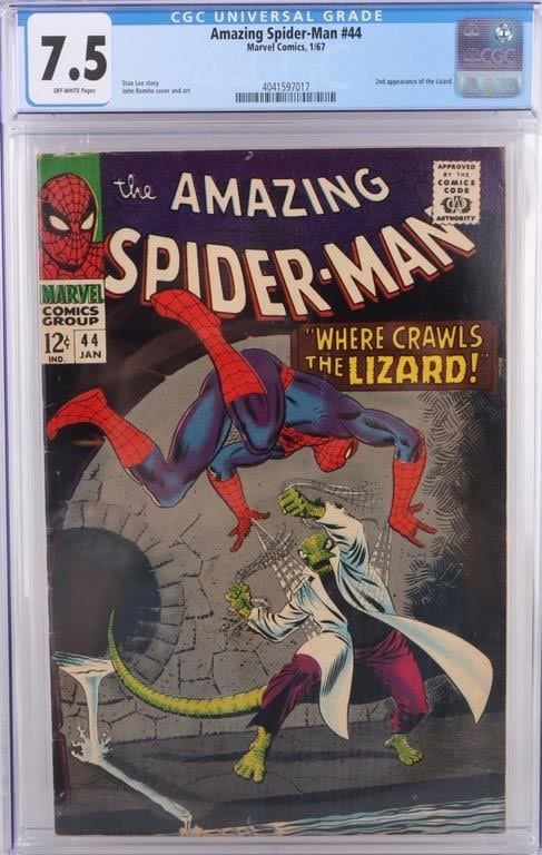 Lot 174292: AMAZING SPIDER-MAN #44 (2ND LIZARD) CGC 7.5