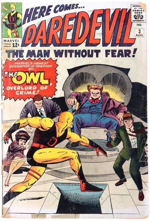 Lot 174306: DAREDEVIL #3 (1964) - 1ST OWL & 3RD DAREDEVIL APP.