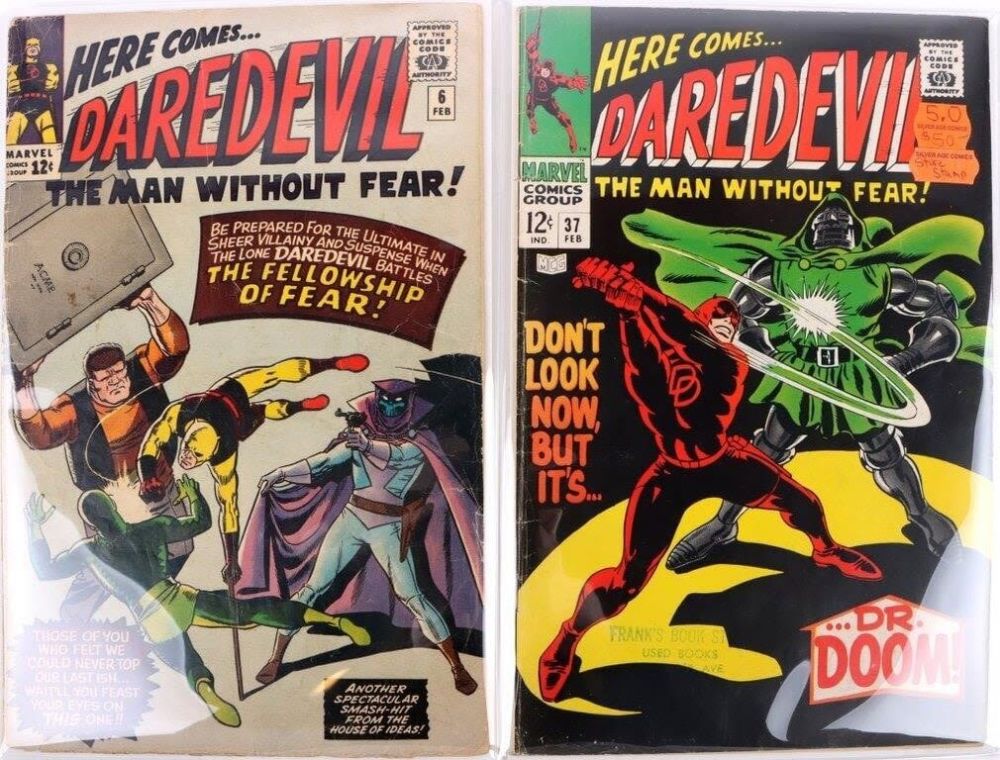 Lot 174307: DAREDEVIL #6 (1ST MR. FEAR) & #37 CLASSIC DOOM CVR
