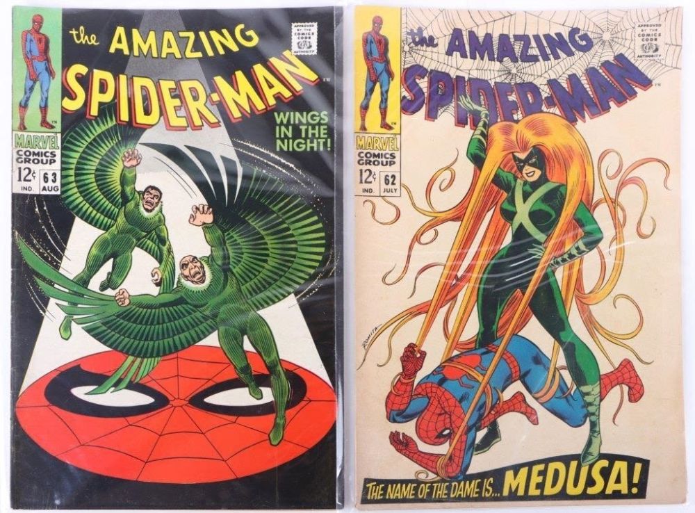 Lot 174308: AMAZING SPIDER-MAN #62 & #63 SILVER AGE COMICS
