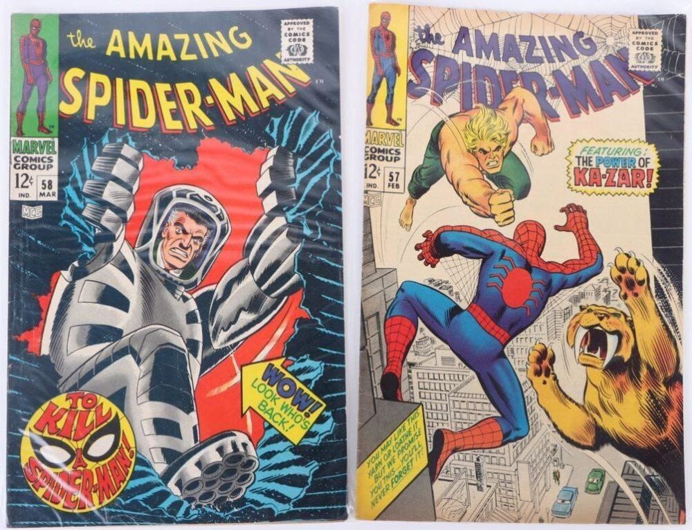 Lot 174309: AMAZING SPIDER-MAN #57 & #68 SILVER AGE COMICS