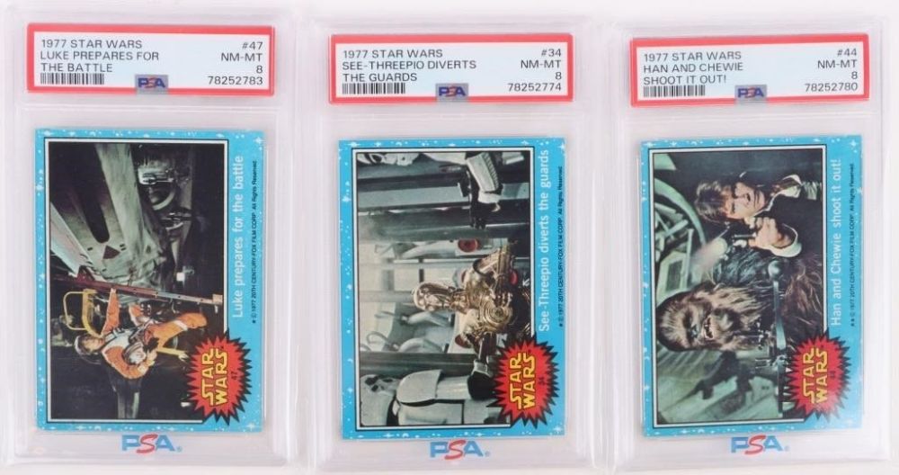 Lot 174323: 1977 STAR WARS PSA GRADED CARDS - LOT OF 3