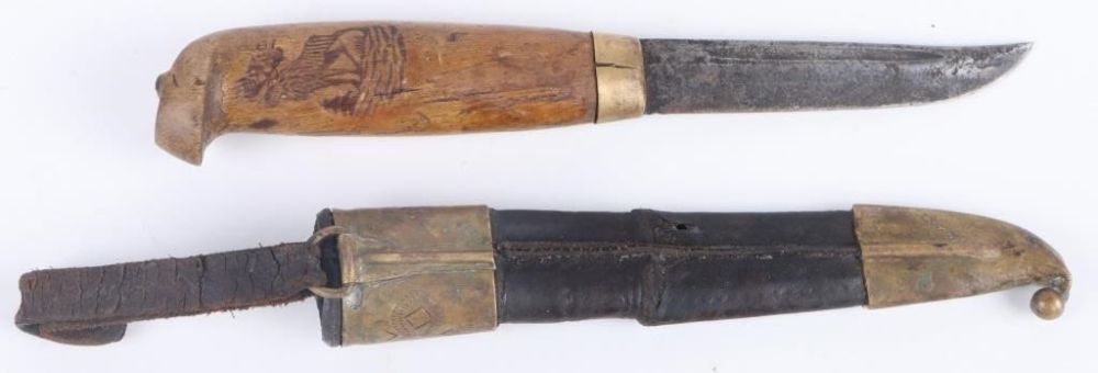 Lot 174348: VINTAGE FINDLAND FINISH II SAKKI FIXED BLADE KNIFE