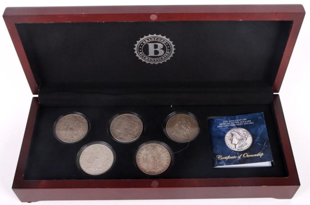 Lot 174371: THE 19TH C. MORGAN SILVER DOLLAR P MINT SET