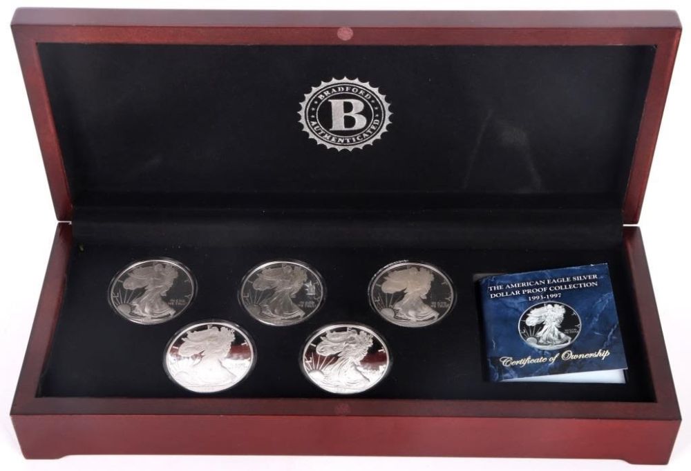 Lot 174392: AMERICAN EAGLE SILVER DOLLAR PROOF COLLECTION
