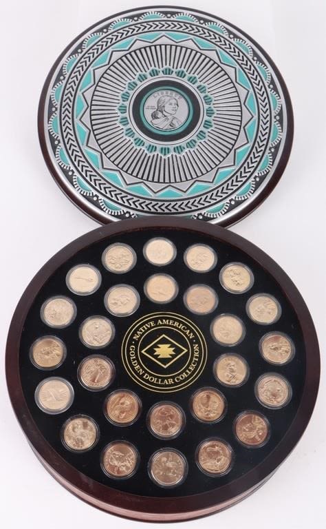 Lot 174398: DANBURY MINT NATIVE AMERICAN GOLDEN DOLLAR COLLECT