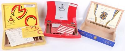 MONTECRISTO & ARTURO FUENTE CIGAR BOXES W/ PAPERS. Collectible cigar boxes to include one 