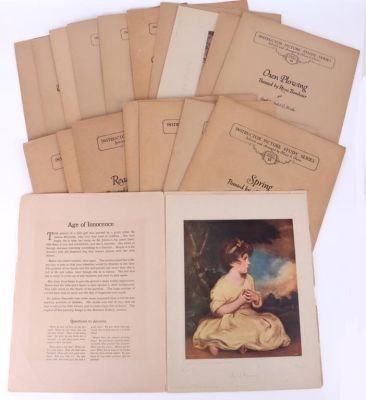 VINTAGE INSTRUCTOR PICTURE STUDY SERIES - (20). Vintage Instructor Picture Study series by F. A. 