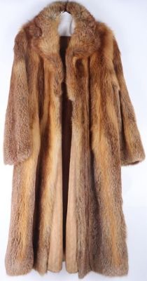 GENUINE PEIZ BERGMANN ORANGE FOX FUR LADIES COAT. Genuine Peiz Bergmann orange fox fur ladies 