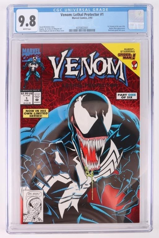 Lot 176349: VENOM: LETHAL PROTECTOR #1 CGC GRADED 9.8 NM+