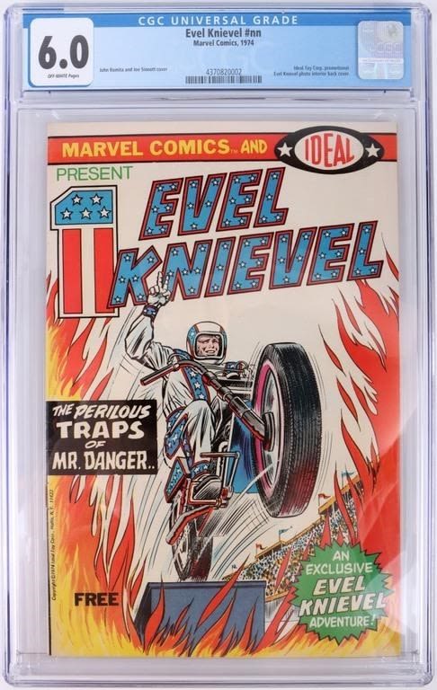 Lot 176357: EVEL KNIEVEL #NN (1974) CGC 6.0 OFF WHITE PAGES
