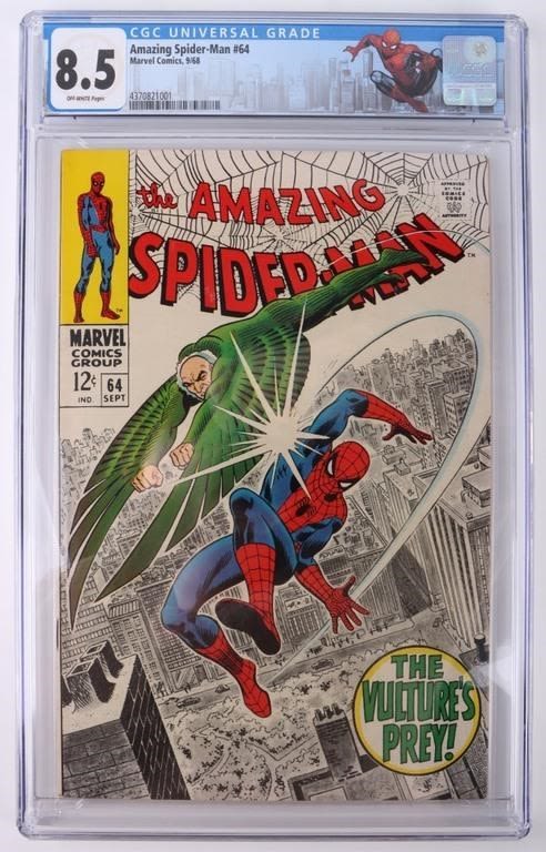 Lot 176359: AMAZING SPIDER-MAN #64 CGC GRADED 8.5