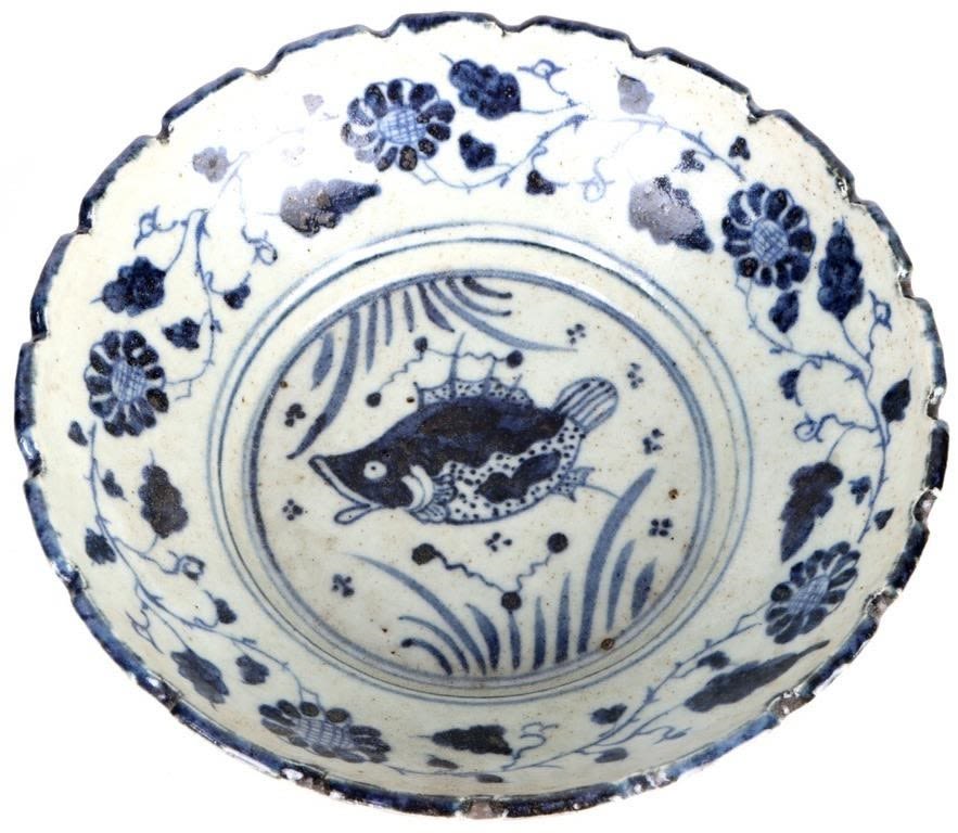 Lot 176407: ANTIQUE CHINESE ZHENGDE BLUE WHITE PORCELAIN BOWL