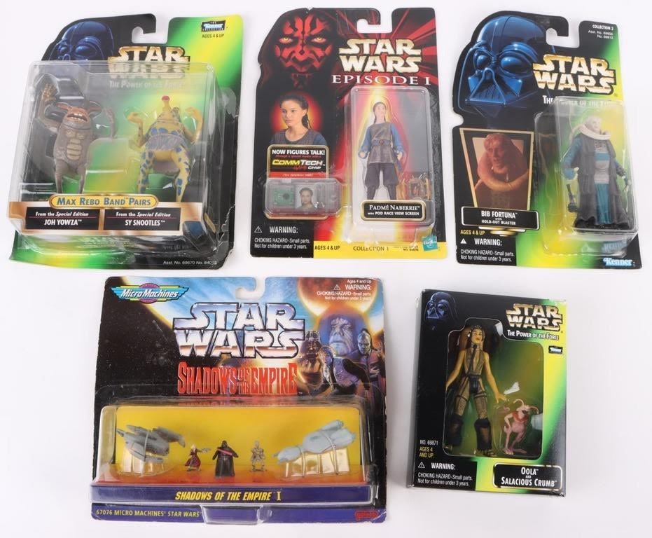Lot 177212: 1995-1998 COLLECTIBLE SEALED STAR WARS FIGURES