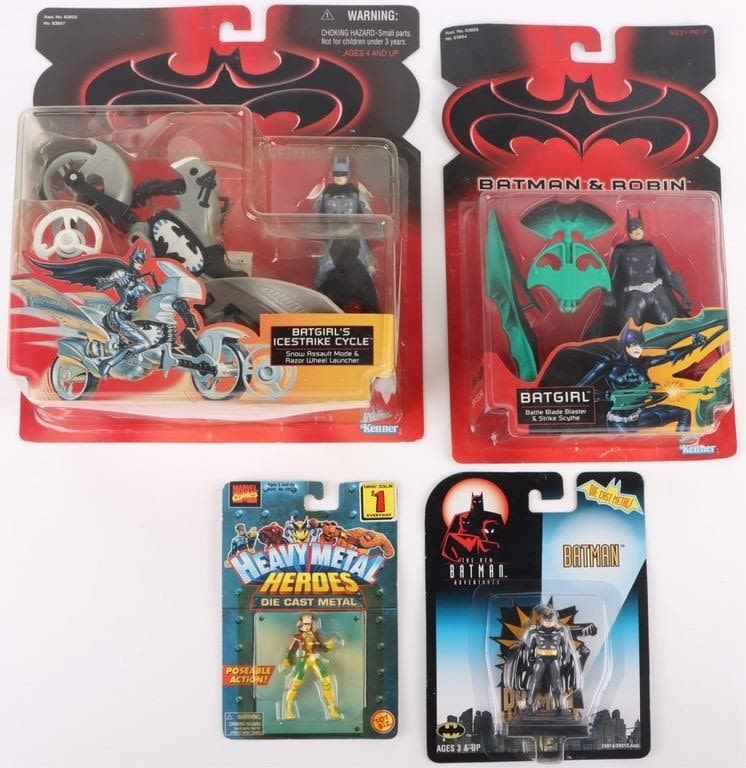 Lot 177215: 1997 DC & MARVEL HERO FIGURES - LOT OF 4