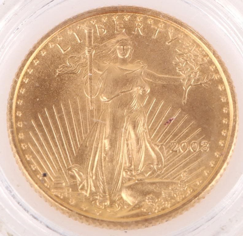 Lot 177239: 2003 P $5 SAINT GAUDENS GOLDEN EAGLE COIN ~MS65