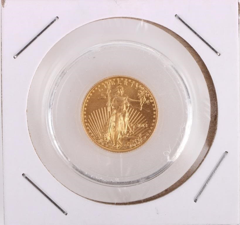 Lot 177245: FINE GOLD 1/10OZ 2013 AMERICAN EAGLE TYPE 1