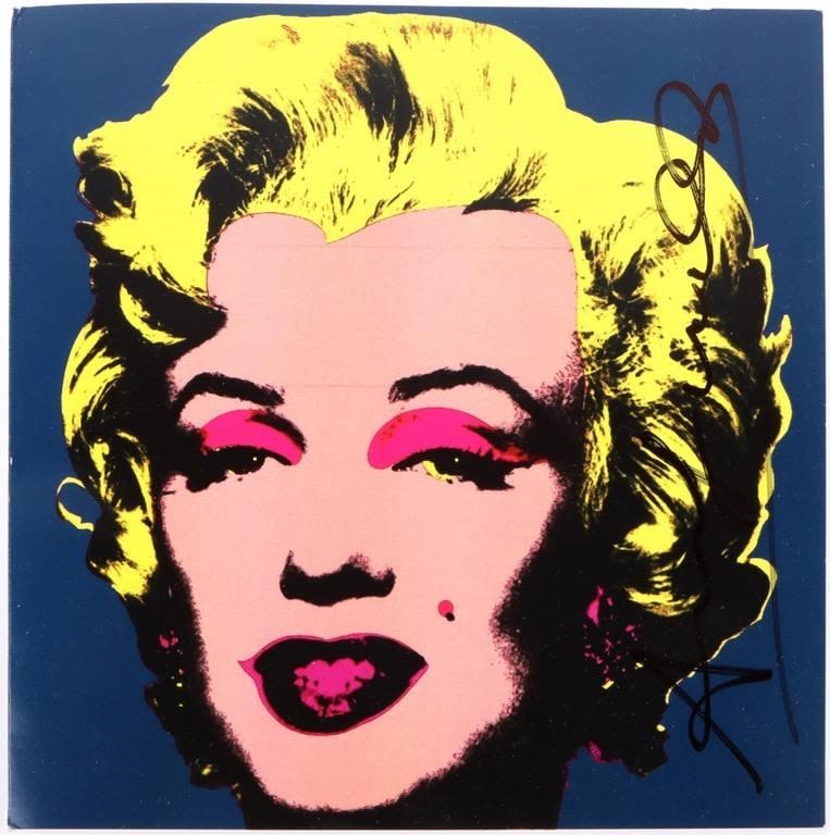 Lot 177261: ANDY WARHOL SIGNED BLUE 1981 MARILYN INVITATION