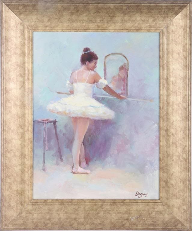 Lot 177268: EDGAR DEGAS ORIGINAL BALLERINA PAINTING AFTER