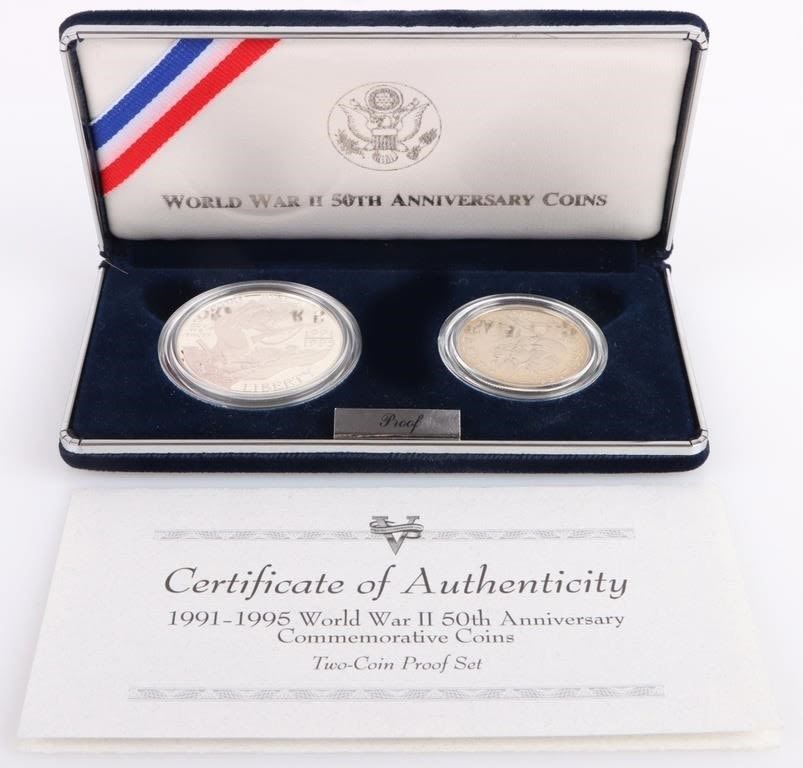 Lot 177314: SILVER 1991-1995 WWII 50TH ANNIVERASRY PROOF SETS